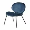 Maisons Du Monde Fauteuils Fauteuil Bas En Velours Bleu