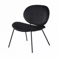 Maisons Du Monde Fauteuils Fauteuil Bas En Velours Noir