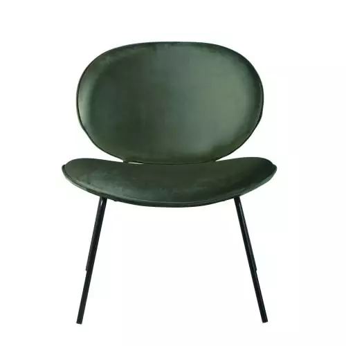 Maisons Du Monde Fauteuils Fauteuil Bas En Velours Vert 2 Maisons Du Monde Fauteuils Fauteuil Bas En Velours Vert – Image 2