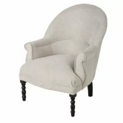Maisons Du Monde Fauteuils Fauteuil Beige Et Pieds En Bouleau Noir -Chaise Soldes Magasin fauteuil beige et pieds en bouleau noir solena 1000 15 23 215150 1 1