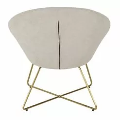 Maisons Du Monde Fauteuils Fauteuil Beige Et Pieds En Métal Doré -Chaise Soldes Magasin fauteuil beige et pieds en metal dore 1000 10 10 216080 4