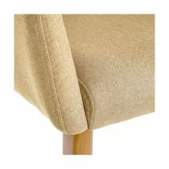 Wadiga Fauteuils Fauteuil Beige Et Pieds Métal Couleur Bois - 60x58x77cm -Chaise Soldes Magasin fauteuil beige et pieds metal couleur bois 60x58x77cm 2