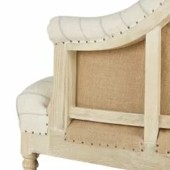 Maisons Du Monde Fauteuils Fauteuil Bergère En Lin Beige Motifs à Rayures -Chaise Soldes Magasin fauteuil bergere en lin beige motifs a rayures 1000 1 34 219794 4
