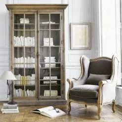 Maisons Du Monde Fauteuils Fauteuil Bergère En Lin Taupe Grisé -Chaise Soldes Magasin fauteuil bergere en lin taupe grise 1000 0 7 123335 6