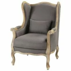 Maisons Du Monde Fauteuils Fauteuil Bergère En Lin Taupe Grisé -Chaise Soldes Magasin fauteuil bergere en lin taupe grise manoir 1000 0 7 123335 1