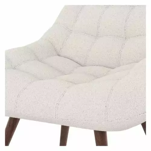 Rendez Vous Déco Fauteuils Fauteuil Blanc Effet Laine Bouclette 2 Rendez Vous Déco Fauteuils Fauteuil Blanc Effet Laine Bouclette – Image 2