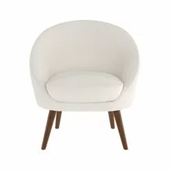 Rendez Vous Déco Fauteuils Fauteuil Blanc Effet Laine Bouclette -Chaise Soldes Magasin fauteuil blanc effet laine bouclette 10