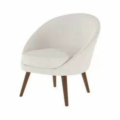 Rendez Vous Déco Fauteuils Fauteuil Blanc Effet Laine Bouclette