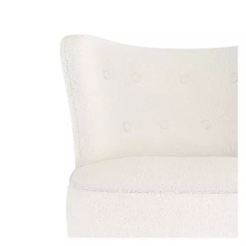 Rendez Vous Déco Fauteuils Fauteuil Blanc Effet Laine Bouclette Et Pieds En Bois D'hévéa 2 Rendez Vous Déco Fauteuils Fauteuil Blanc Effet Laine Bouclette Et Pieds En Bois D'hévéa – Image 2