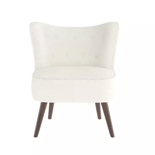 Rendez Vous Déco Fauteuils Fauteuil Blanc Effet Laine Bouclette Et Pieds En Bois D'hévéa 5 Rendez Vous Déco Fauteuils Fauteuil Blanc Effet Laine Bouclette Et Pieds En Bois D'hévéa – Image 5