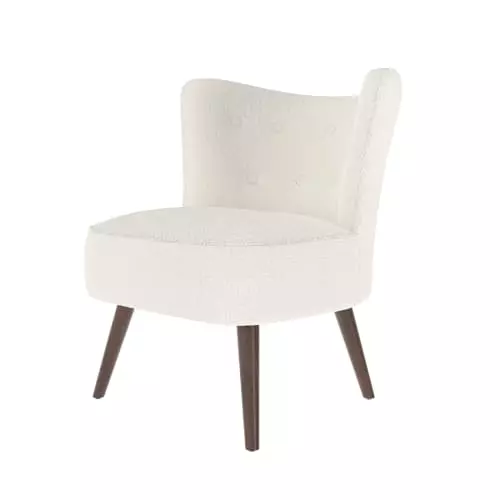 Rendez Vous Déco Fauteuils Fauteuil Blanc Effet Laine Bouclette Et Pieds En Bois D'hévéa 1 Rendez Vous Déco Fauteuils Fauteuil Blanc Effet Laine Bouclette Et Pieds En Bois D'hévéa