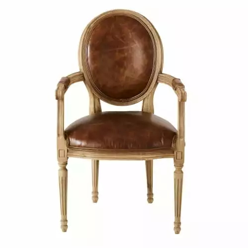 Maisons Du Monde Fauteuils Fauteuil Cabriolet En Cuir Marron Effet Vieilli 2 Maisons Du Monde Fauteuils Fauteuil Cabriolet En Cuir Marron Effet Vieilli – Image 2