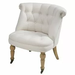 Maisons Du Monde Fauteuils Fauteuil Capitonné En Lin Beige Ficelle -Chaise Soldes Magasin fauteuil capitonne coloris lin constantin 1000 6 4 166300 1