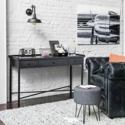 Maisons Du Monde Fauteuils Fauteuil Capitonné En Cuir Noir -Chaise Soldes Magasin fauteuil capitonne en cuir noir 1000 10 26 50140320 3