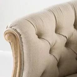 Maisons Du Monde Assises Fauteuil Capitonné En Lin -Chaise Soldes Magasin fauteuil capitonne en lin 1000 10 28 175467 3