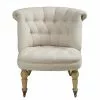 Maisons Du Monde Fauteuils Fauteuil Capitonné En Lin Beige Ficelle