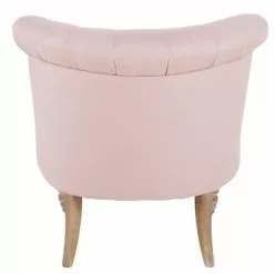 Maisons Du Monde Fauteuils Fauteuil Capitonné En Lin Lavé Rose Poudré -Chaise Soldes Magasin fauteuil capitonne en lin lave rose poudre 1000 15 33 175472 6