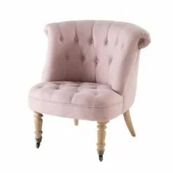 Maisons Du Monde Fauteuils Fauteuil Capitonné En Velours Vert -Chaise Soldes Magasin fauteuil capitonne en lin lave rose poudre constantin 1000 15 33 175472 1