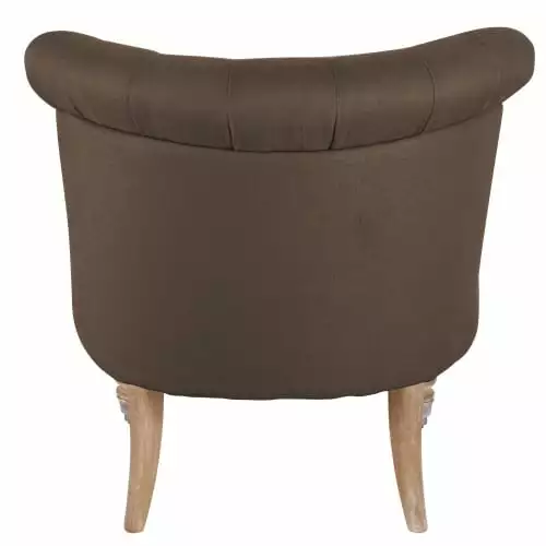 Maisons Du Monde Fauteuils Fauteuil Capitonné En Lin Taupe 3 Maisons Du Monde Fauteuils Fauteuil Capitonné En Lin Taupe – Image 3