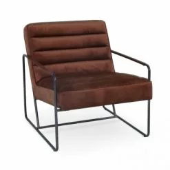 Oviala Fauteuils Fauteuil Capitonné En Velours Terracota -Chaise Soldes Magasin fauteuil capitonne en velours terracota 4