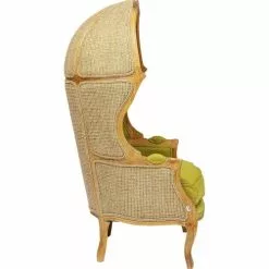 Kare Design Fauteuils Fauteuil Carrosse Vert Et Chêne -Chaise Soldes Magasin fauteuil carrosse vert et chene 4