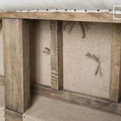 PIB Fauteuils Fauteuil Chesterfield En Lin Beige -Chaise Soldes Magasin fauteuil chesterfield en lin beige 3