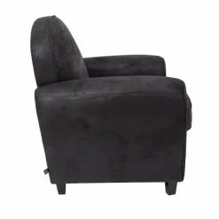 Toilinux Fauteuils Fauteuil Club Confortable De Couleur Noir -Chaise Soldes Magasin fauteuil club confortable de couleur noir 2