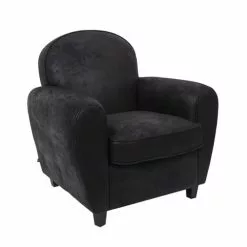 Toilinux Fauteuils Fauteuil Club Confortable De Couleur Noir