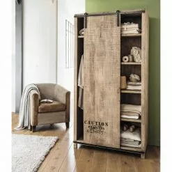 Maisons Du Monde Fauteuils Fauteuil Club En Coton Recyclé Et Cuir Marron -Chaise Soldes Magasin fauteuil club en coton recycle et cuir marron 1000 15 7 129895 3