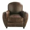 Maisons Du Monde Fauteuils Fauteuil Club En Cuir Marron