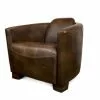 PIB Fauteuils Fauteuil Club En Cuir Marron