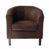 Maisons Du Monde Fauteuils Fauteuil Club En Suédine Marron