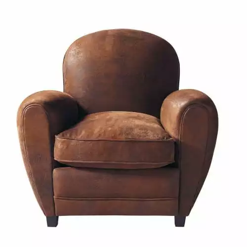 Maisons Du Monde Fauteuils Fauteuil Club En Suédine Marron -Chaise Soldes Magasin fauteuil club en suedine marron 1000 1 11 50180567 1