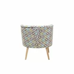 Beliani Fauteuils Fauteuil Club En Tissu Multicolore Motif Géométrique -Chaise Soldes Magasin fauteuil club en tissu multicolore motif geometrique 4