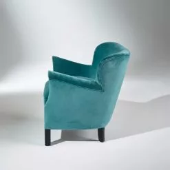 Robin Des Bois Fauteuils Fauteuil Club En Velours Clouté Bleu Arctique -Chaise Soldes Magasin fauteuil club en velours cloute bleu arctique 4
