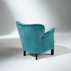 Robin Des Bois Fauteuils Fauteuil Club En Velours Clouté Bleu Arctique -Chaise Soldes Magasin fauteuil club en velours cloute bleu arctique 5