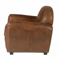 Grenier Alpin Fauteuils Fauteuil Club Vintage Microfibre Marron 7 Grenier Alpin Fauteuils Fauteuil Club Vintage Microfibre Marron -Chaise Soldes Magasin fauteuil club vintage microfibre marron 2