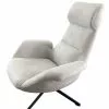 Mathi Design Fauteuils Fauteuil Confortable En Tissu Gris Clair