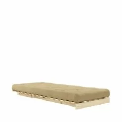 Karup Design Fauteuils Fauteuil Convertible 90x200cm En Bois Naturel Et Tissu Blé -Chaise Soldes Magasin fauteuil convertible 90x200cm en bois naturel et tissu ble 4