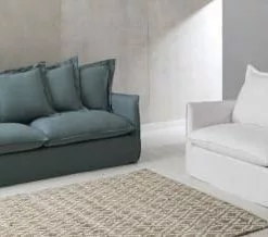 Maisons Du Monde Fauteuils Fauteuil Convertible En Lin Froissé Blanc -Chaise Soldes Magasin fauteuil convertible en lin froisse blanc 1000 10 3 201477 5