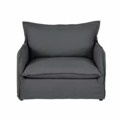 Maisons Du Monde Fauteuils Fauteuil Convertible En Lin Froissé Blanc -Chaise Soldes Magasin fauteuil convertible en lin froisse gris anthracite barcelone 1000 12 24 201088 1