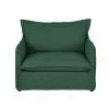 Maisons Du Monde Fauteuils Fauteuil Convertible En Lin Froissé Vert