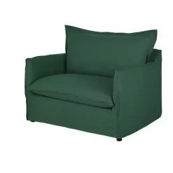 Maisons Du Monde Fauteuils Fauteuil Convertible En Lin Froissé Vert -Chaise Soldes Magasin fauteuil convertible en lin froisse vert 1000 11 35 221640 3