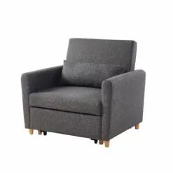 Baita Fauteuils Fauteuil Convertible En Tissu 1 Place Gris