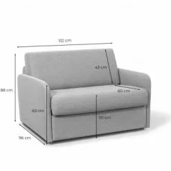 Usinestreet Fauteuils Fauteuil Convertible Express En Tissu Beige - Couchage 100x190 -Chaise Soldes Magasin fauteuil convertible express en tissu beige couchage 100x190 5