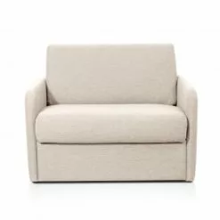 Usinestreet Fauteuils Fauteuil Convertible Express En Tissu Beige - Couchage 70x190
