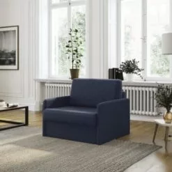 Usinestreet Fauteuils Fauteuil Convertible Express En Tissu Bleu Foncé - Couchage 70x190 -Chaise Soldes Magasin fauteuil convertible express en tissu bleu fonce couchage 70x190 3