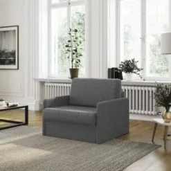 Usinestreet Fauteuils Fauteuil Convertible Express En Tissu Gris Foncé - Couchage 70x190 -Chaise Soldes Magasin fauteuil convertible express en tissu gris fonce couchage 70x190 3