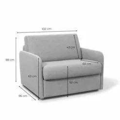 Usinestreet Fauteuils Fauteuil Convertible Express En Tissu Gris Foncé - Couchage 70x190 -Chaise Soldes Magasin fauteuil convertible express en tissu gris fonce couchage 70x190 5