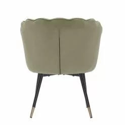 Baita Fauteuils Fauteuil Coquillage En Velours 1 Place Beige Et Doré -Chaise Soldes Magasin fauteuil coquillage en velours 1 place beige et dore 3